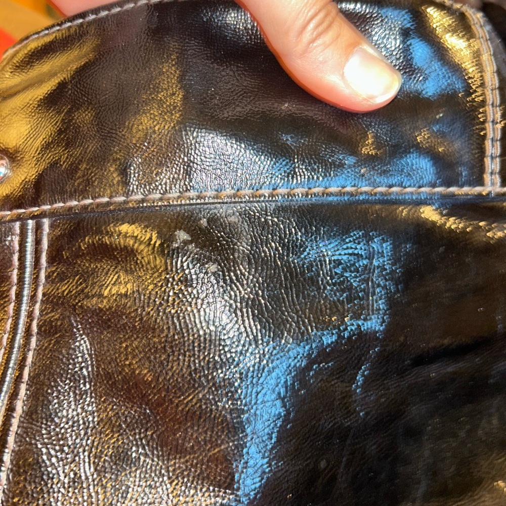 Coach Zoe patent leather hobo 
12 x 10 x 4. Couple marks on inside and out - Picture 5 of 8